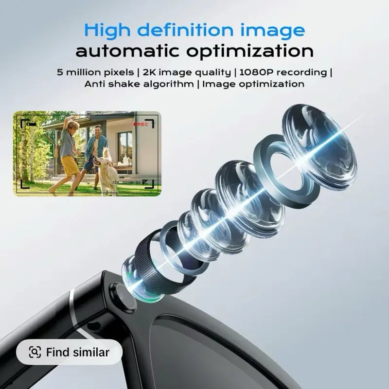 AI smart glasses HD camera